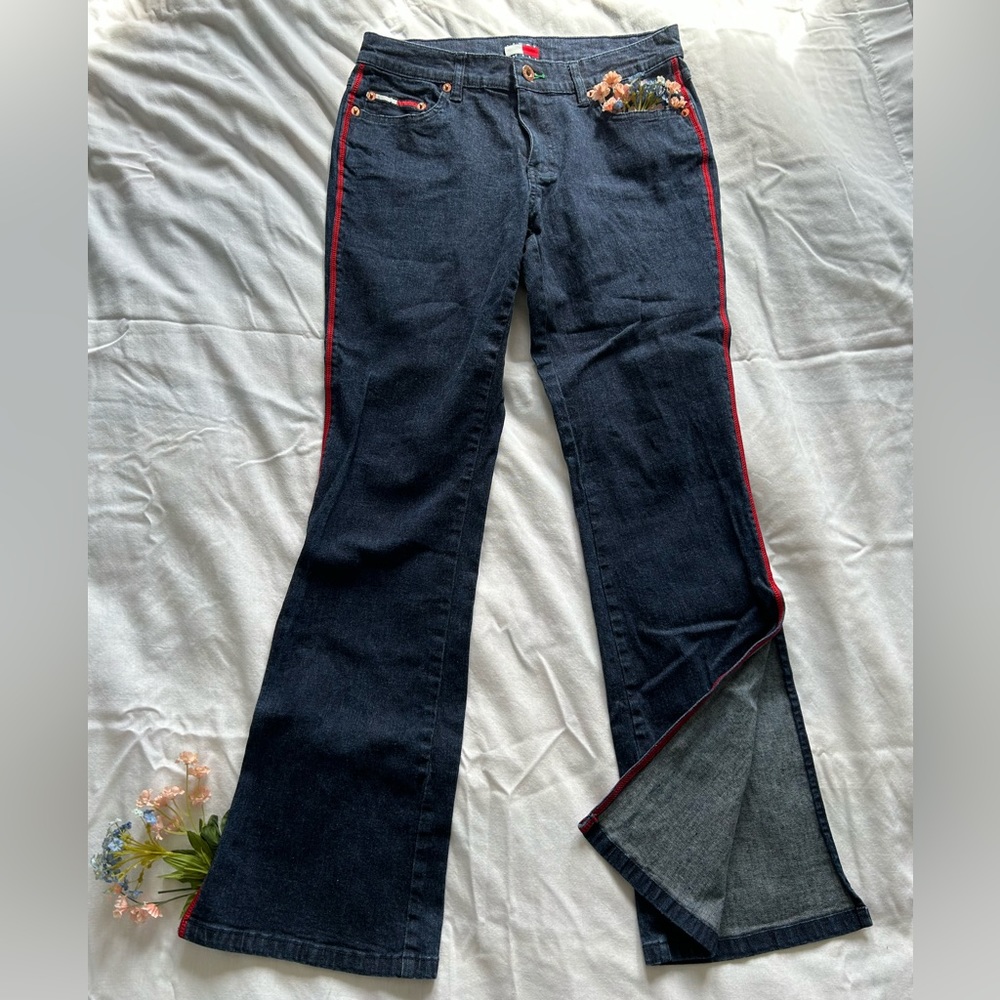 Tommy Hilfiger Cut Out Flare Jeans